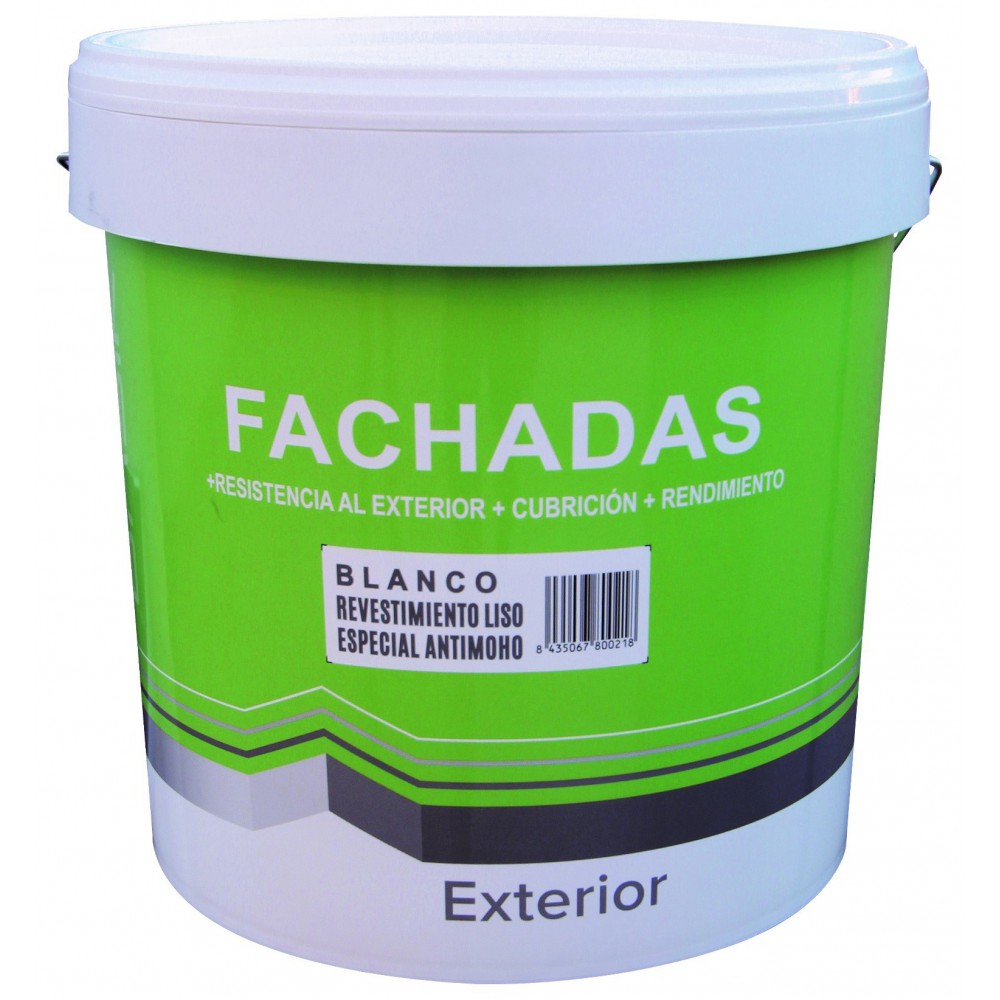 Revestimiento impermeable fachadas - Color Blanco - 15 litros