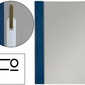 Carpeta dossier fastener pvc esselte folio azul marino.