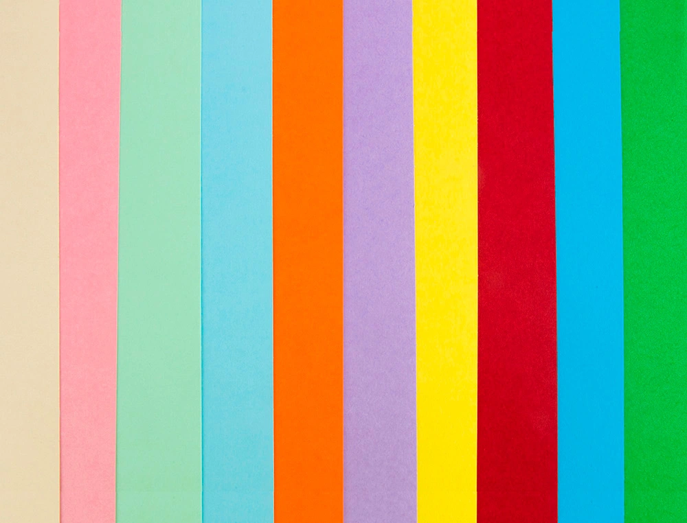 Cartulina a4 180g/m2 10 colores surtidos paquete de 100 hojas. - Imagen 3