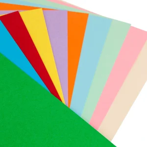 Cartulina a4 180g/m2 10 colores surtidos paquete de 100 hojas.